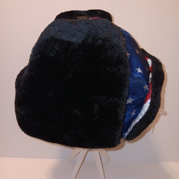 SA COMPANY FAUX FUR AMERICAN FLAG TRAPPER HAT - Picture 4 of 15